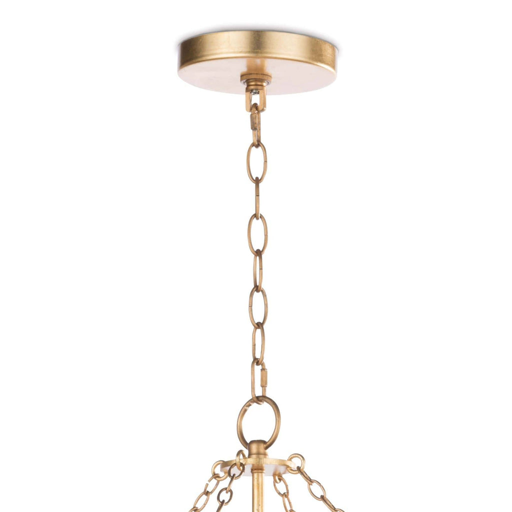 Cheshire Basin Chandelier | Gold Leaf