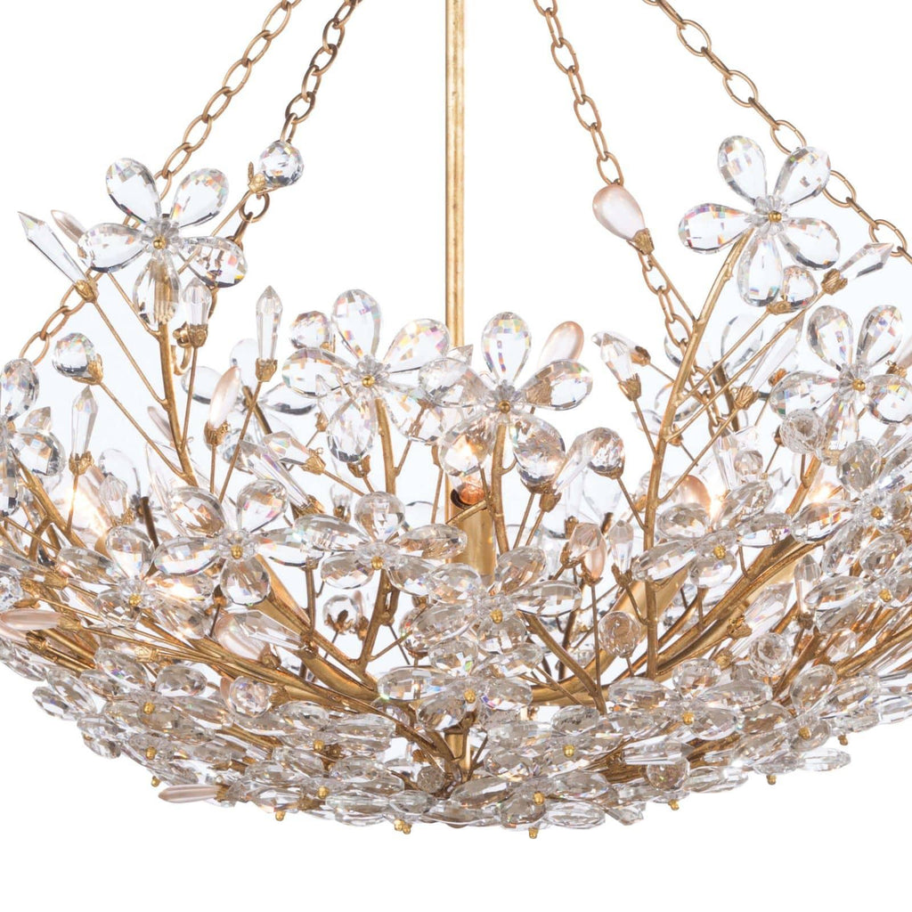 Cheshire Basin Chandelier | Gold Leaf