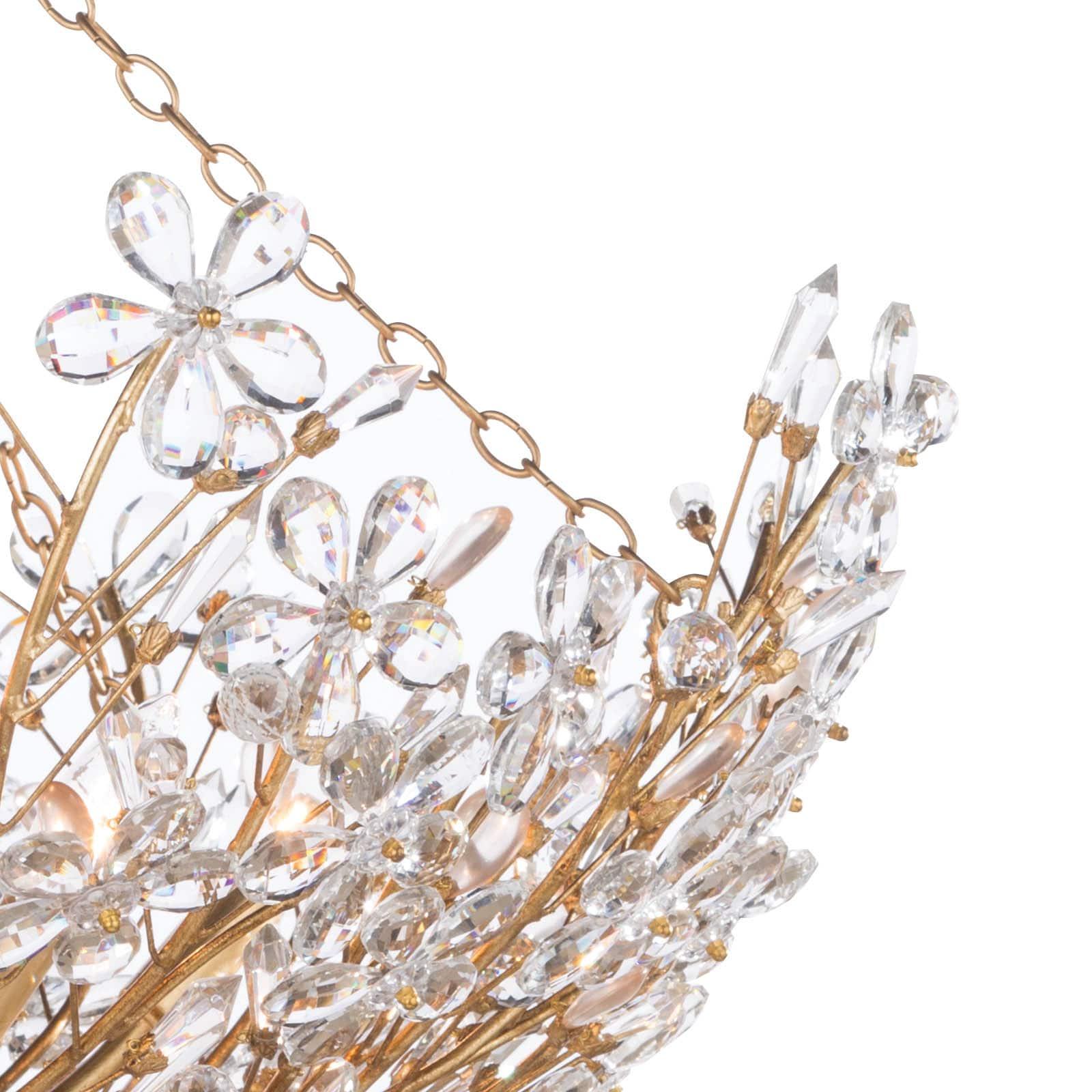 Cheshire Basin Chandelier | Gold Leaf