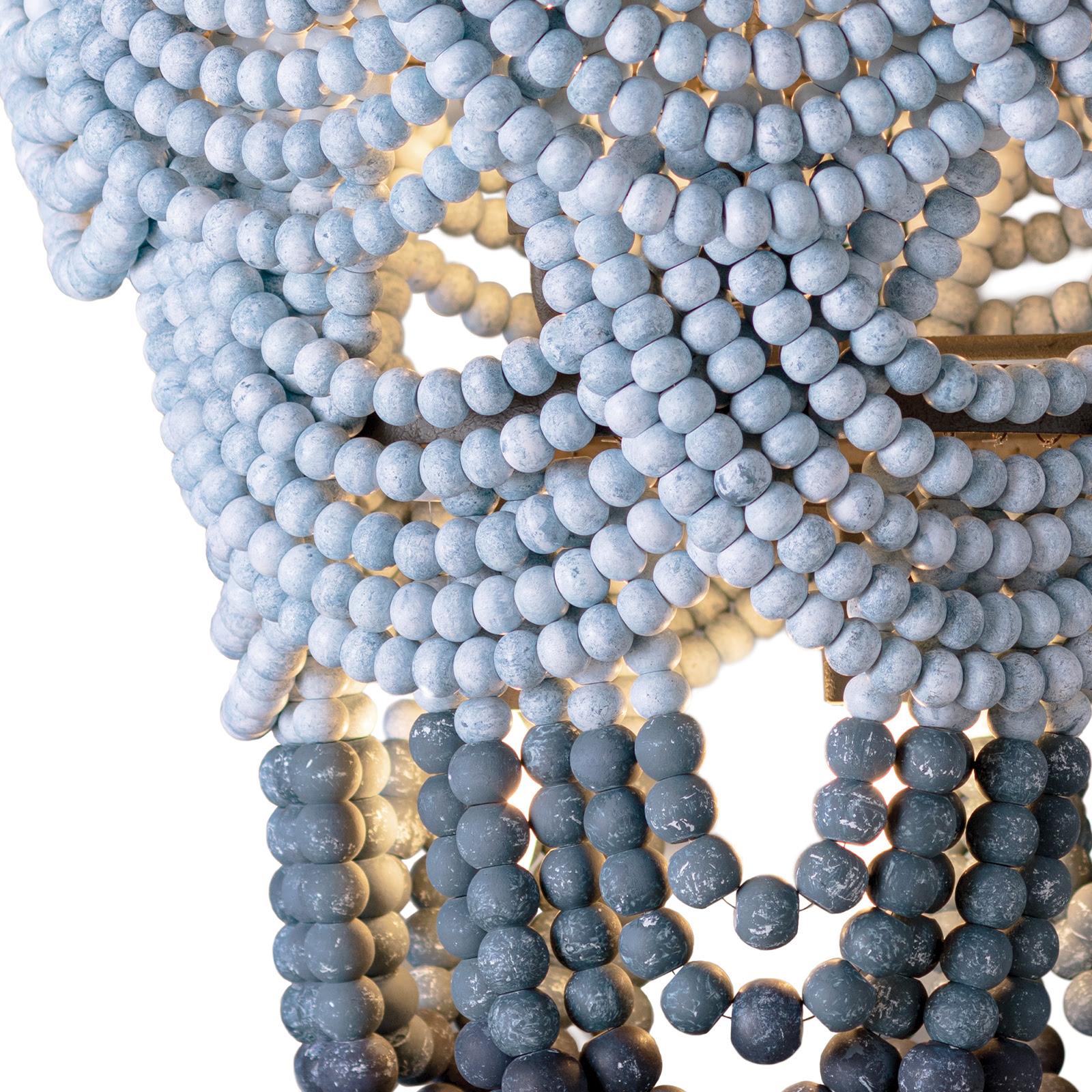 Ombre Wood Bead Chandelier