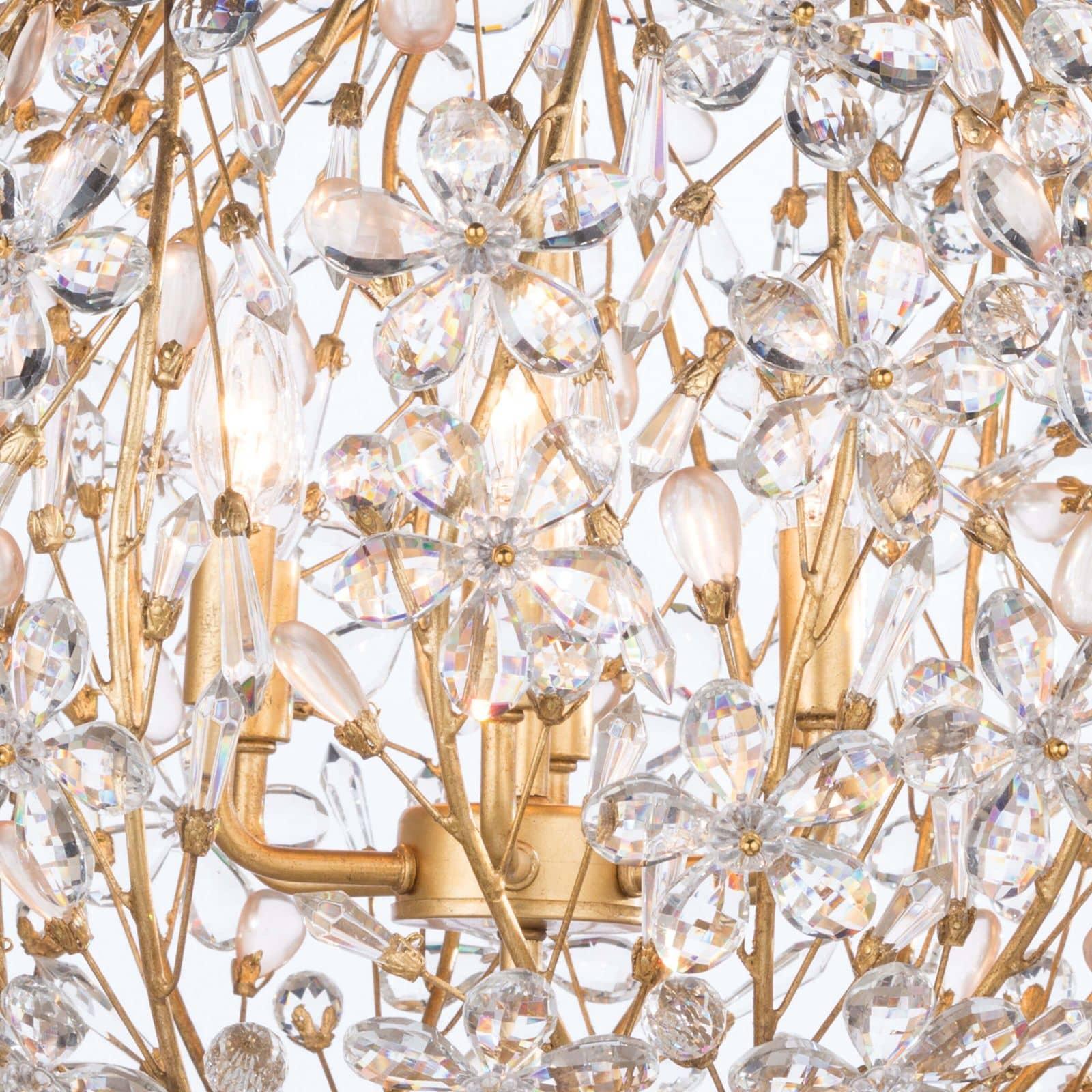 Cheshire Chandelier Small | Gold Leaf