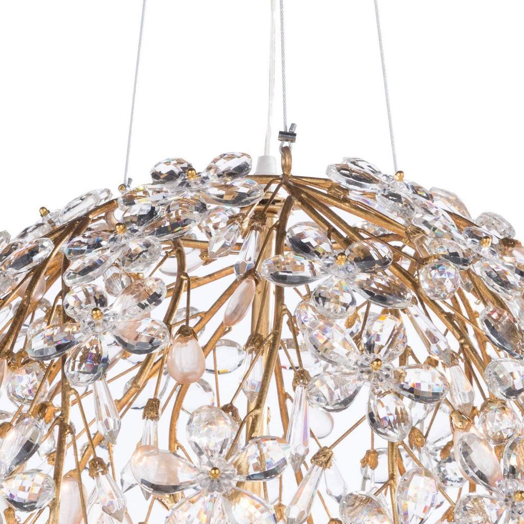 Cheshire Chandelier Small | Gold Leaf