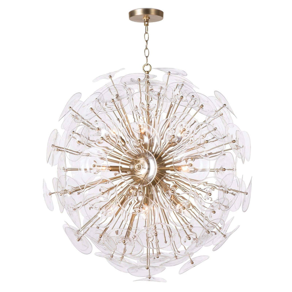 Poppy Glass Chandelier Large | Clear