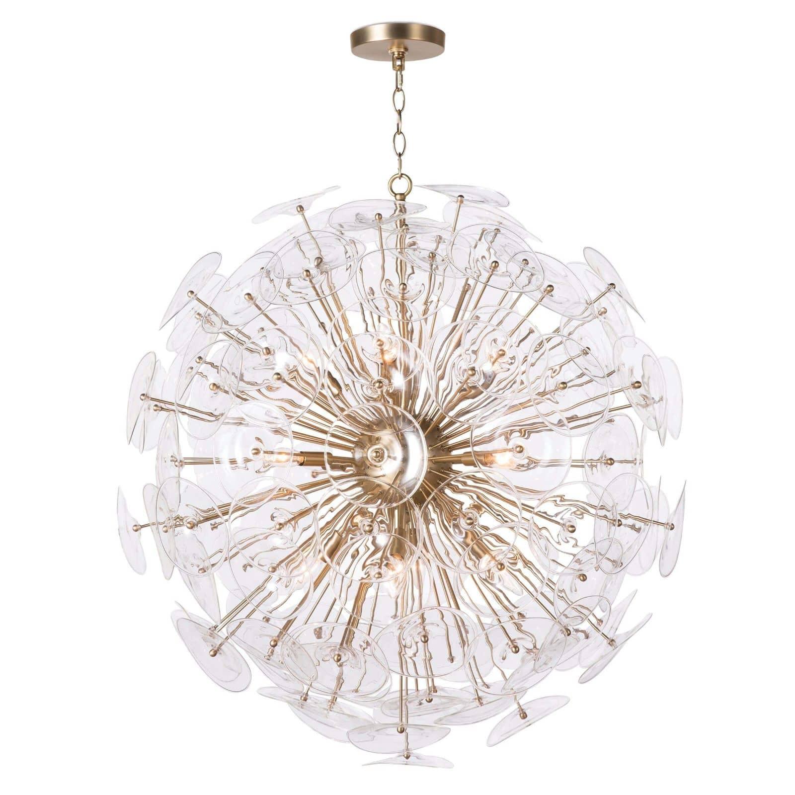 Poppy Glass Chandelier Large | Clear
