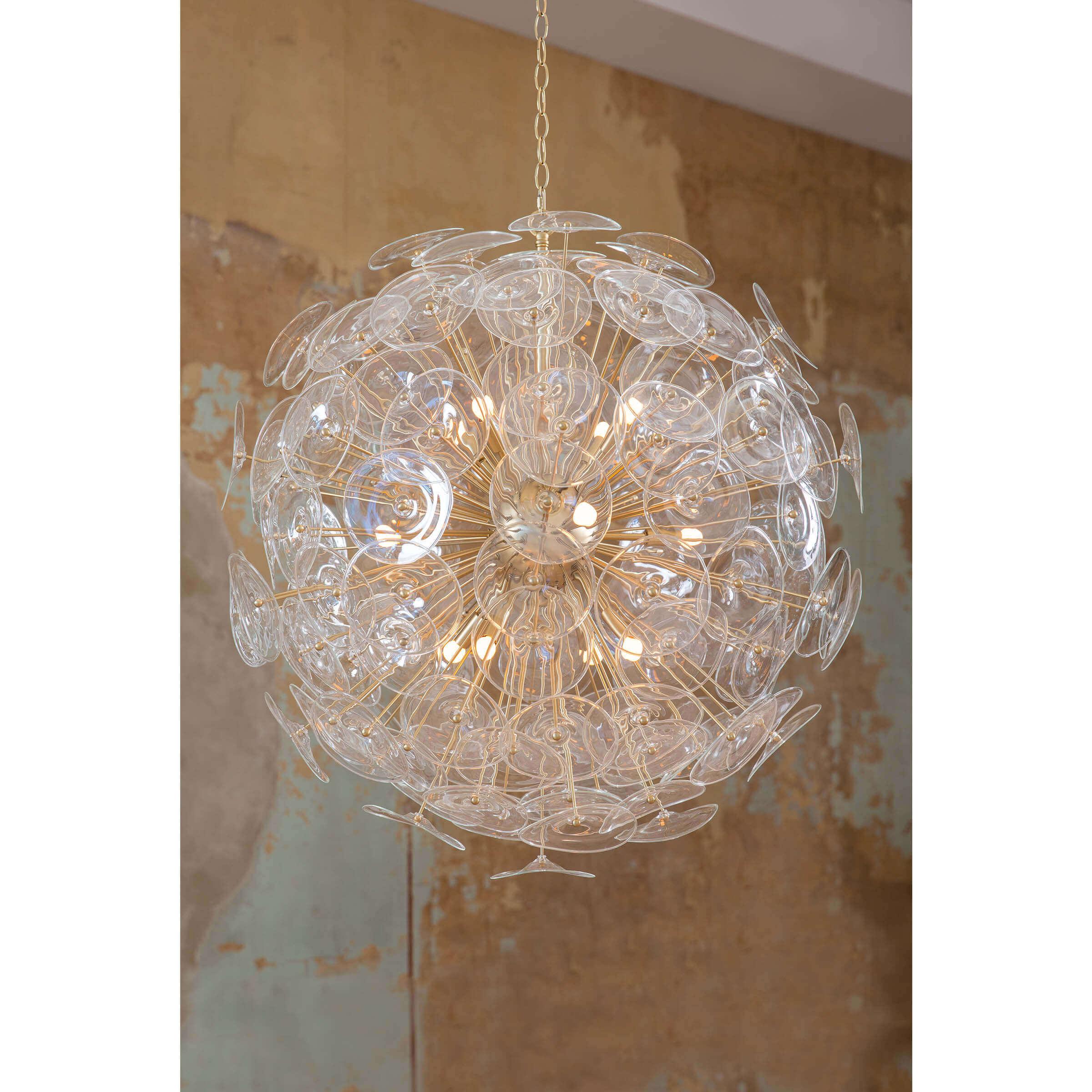 Poppy Glass Chandelier Large | Clear