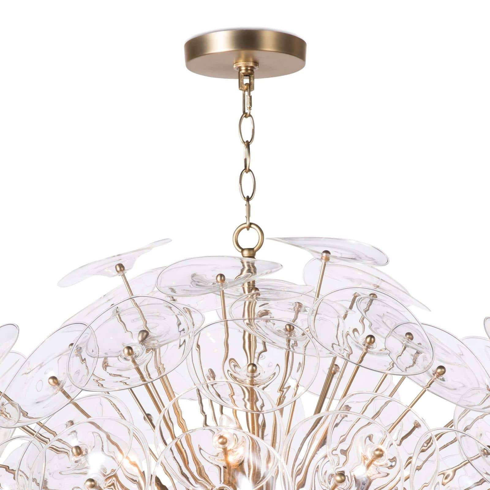 Poppy Glass Chandelier Large | Clear