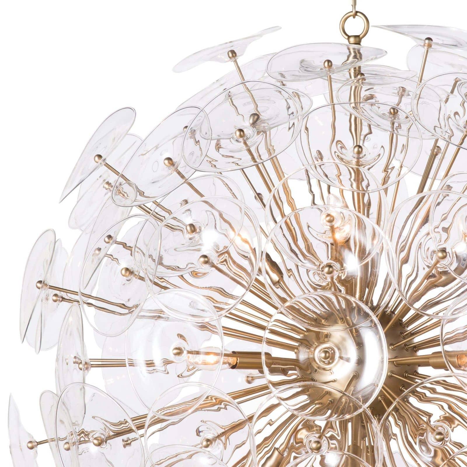 Poppy Glass Chandelier Large | Clear