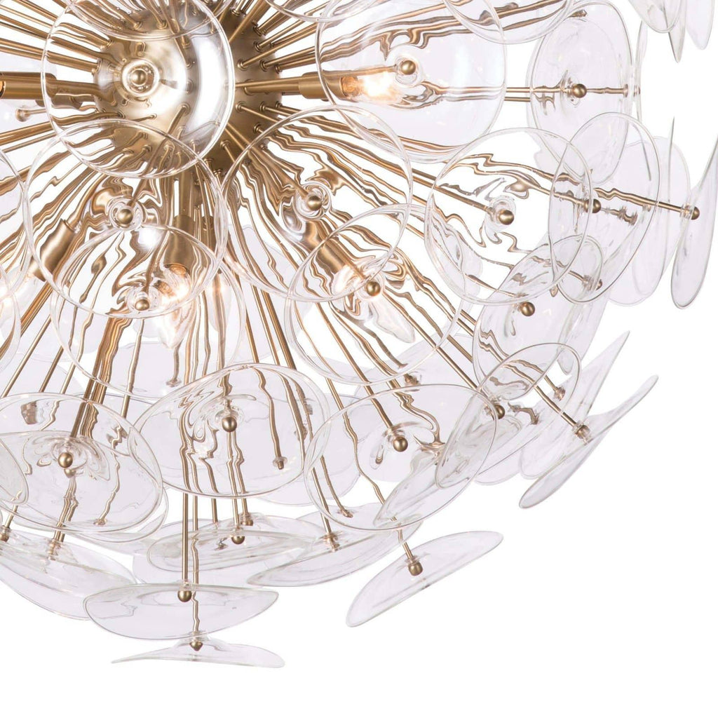 Poppy Glass Chandelier Large | Clear