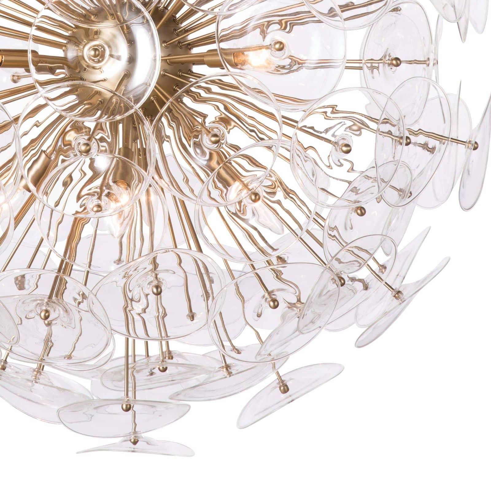 Poppy Glass Chandelier Large | Clear