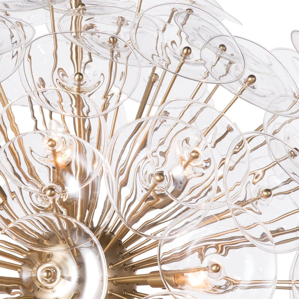 Poppy Glass Chandelier Large | Clear
