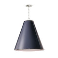 French Maid Chandelier Large | Blue and Polished Nickel