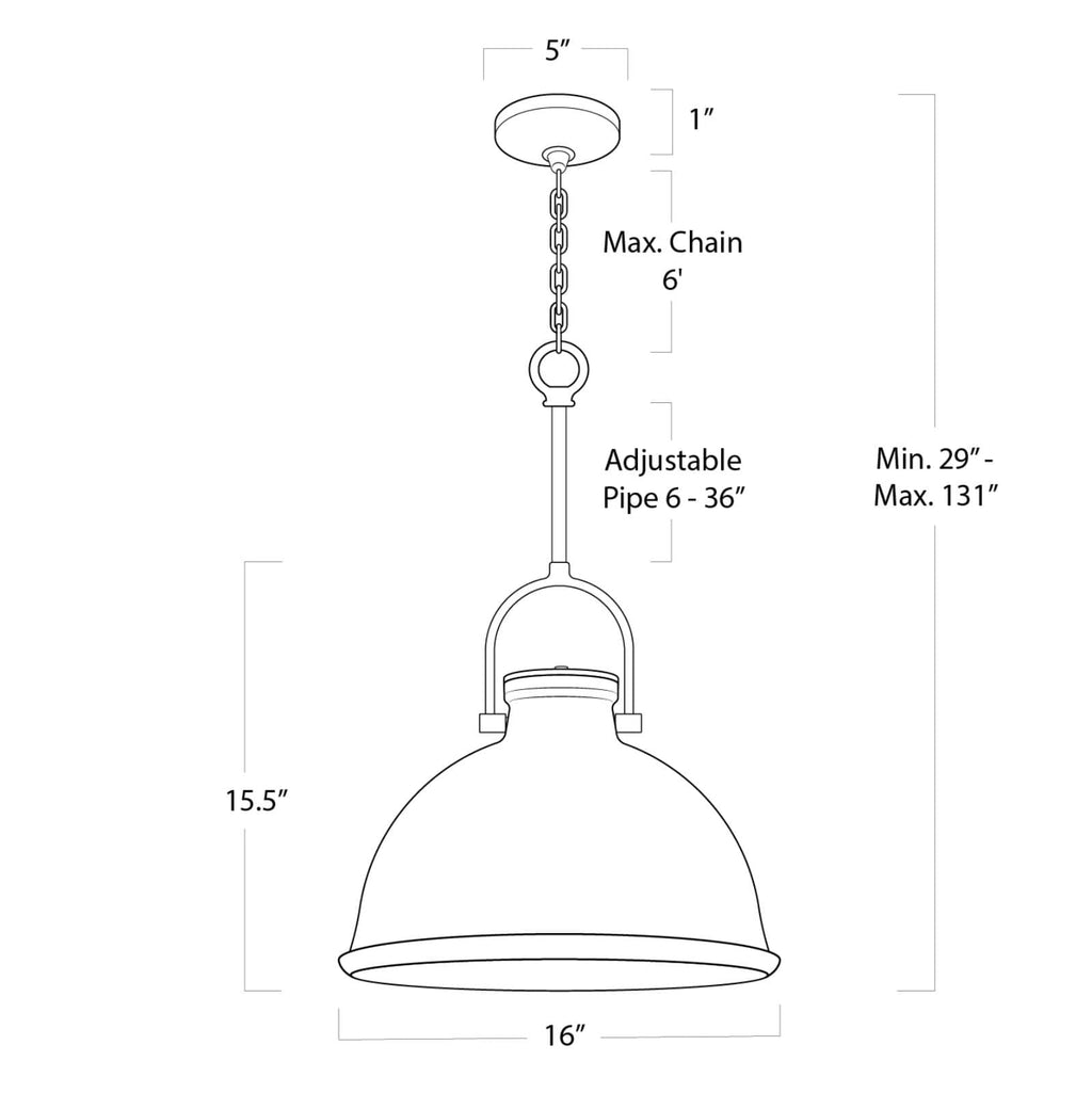 Eloise Ceramic Pendant | White