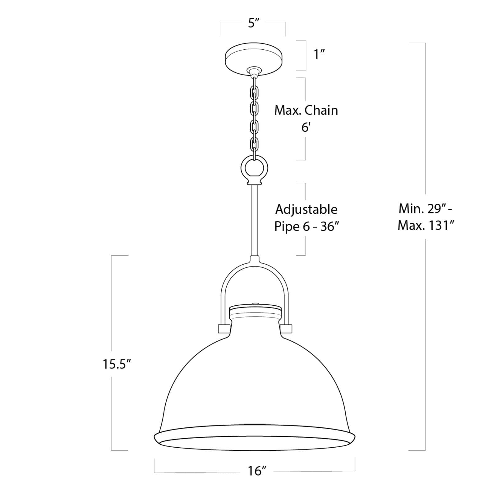 Eloise Ceramic Pendant | White