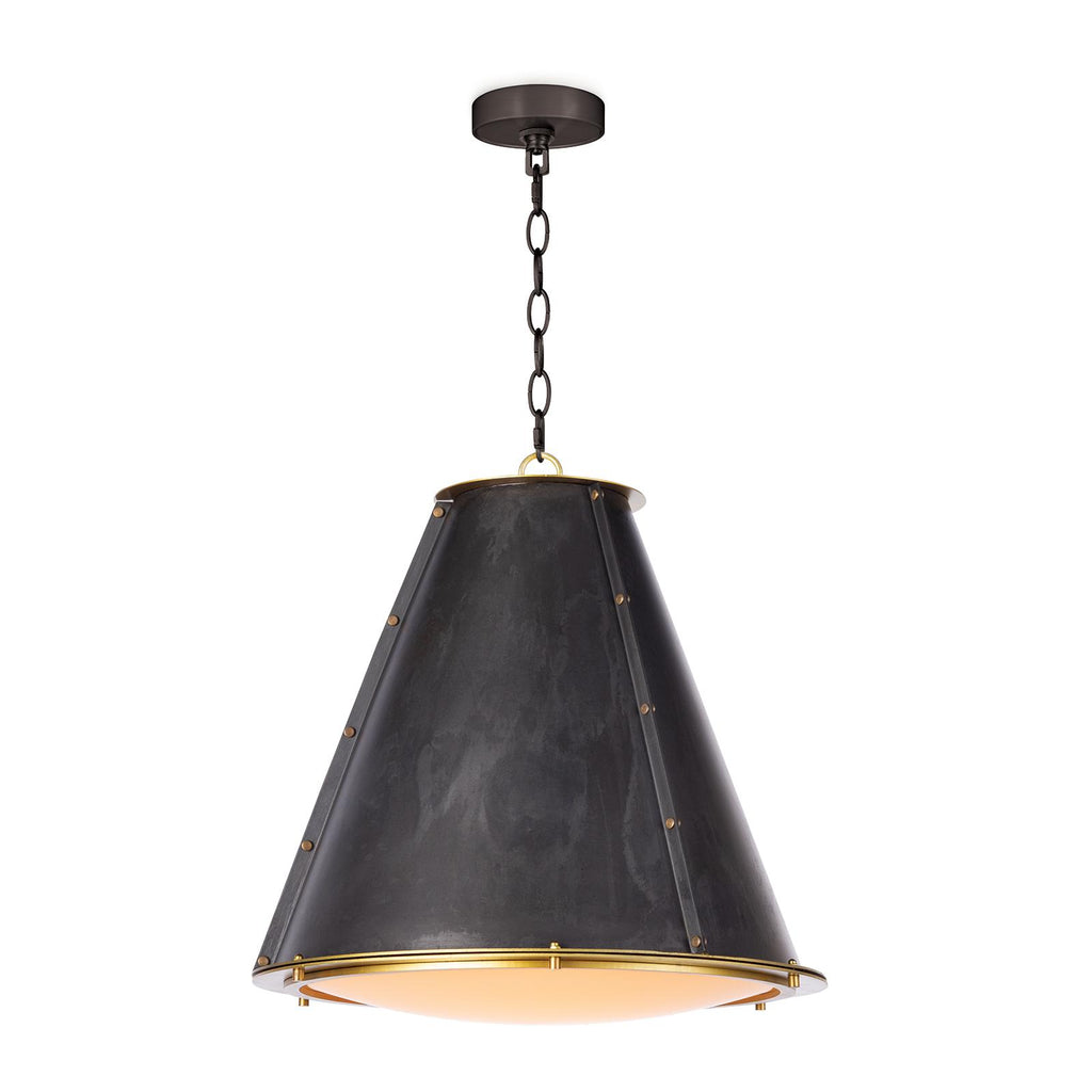 French Maid Chandelier SM | Blackened Brass Natural Brass