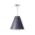 French Maid Chandelier Small | Blue and Polished Nickel
