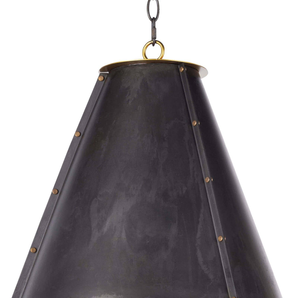 French Maid Chandelier SM | Blackened Brass Natural Brass