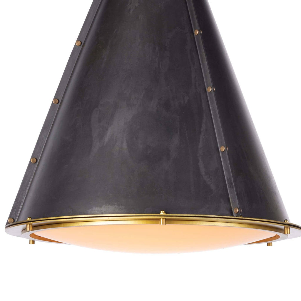 French Maid Chandelier SM | Blackened Brass Natural Brass