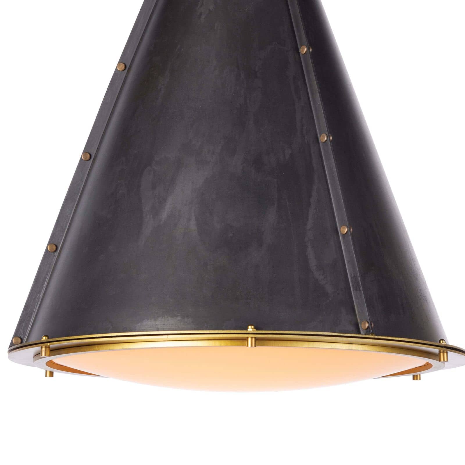 French Maid Chandelier SM | Blackened Brass Natural Brass