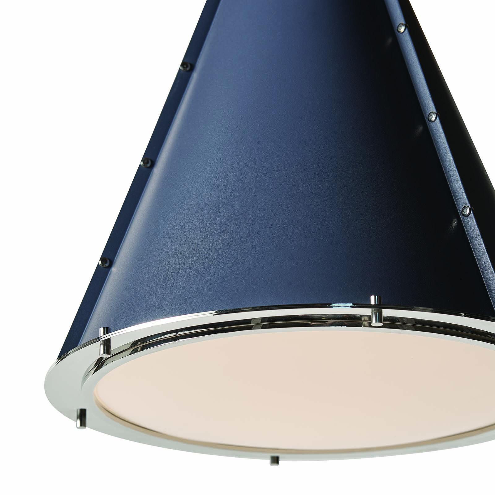 French Maid Chandelier Small | Blue and Polished Nickel