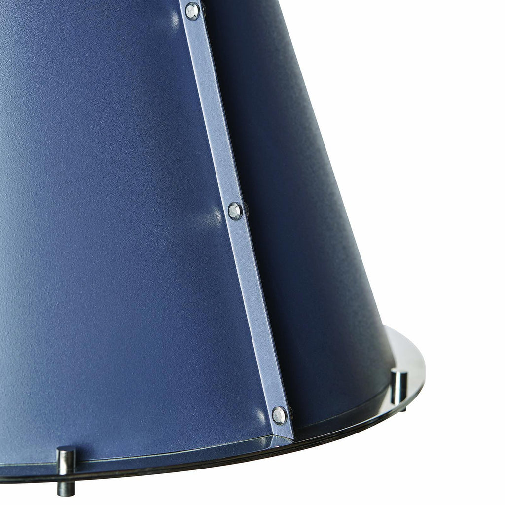 French Maid Chandelier Small | Blue and Polished Nickel
