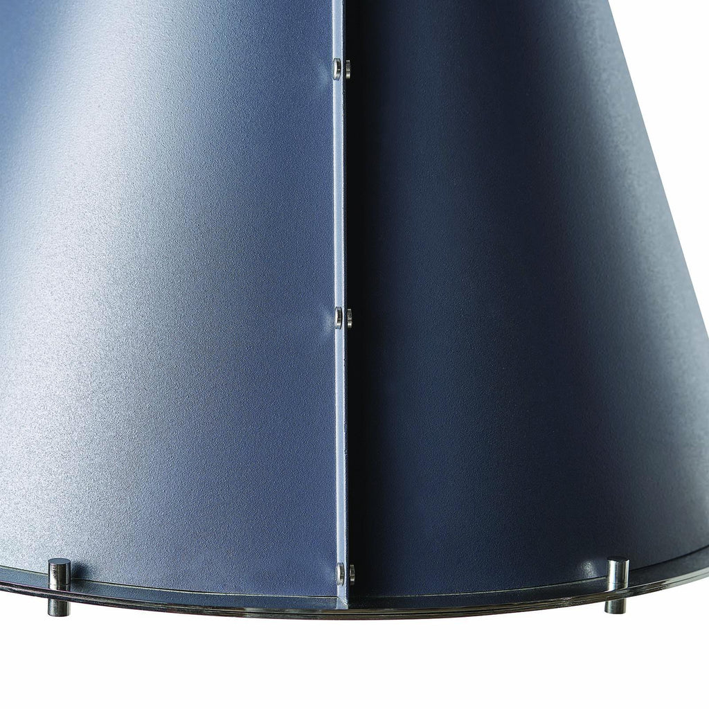 French Maid Chandelier Small | Blue and Polished Nickel