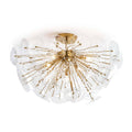 Poppy Glass Semi Flush Mount | Clear