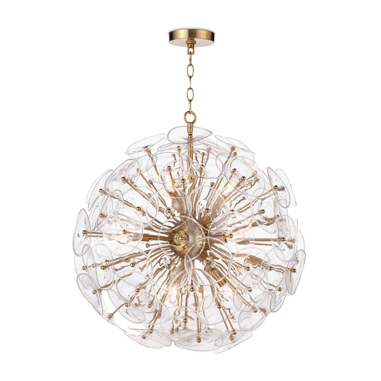 Poppy Glass Chandelier Small | Clear