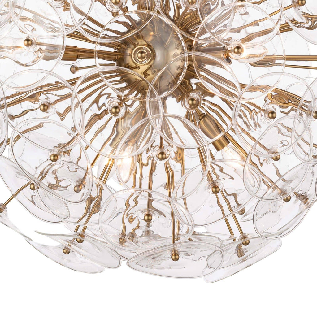 Poppy Glass Chandelier Small | Clear