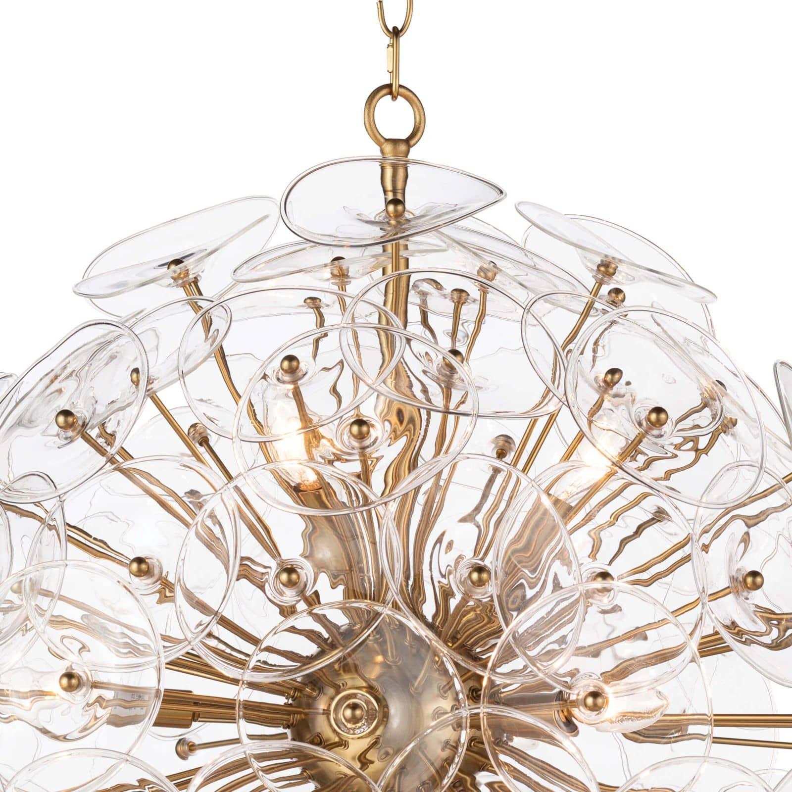 Poppy Glass Chandelier Small | Clear