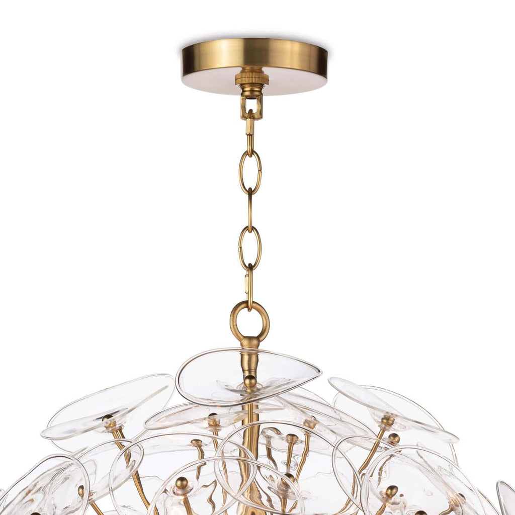 Poppy Glass Chandelier Small | Clear