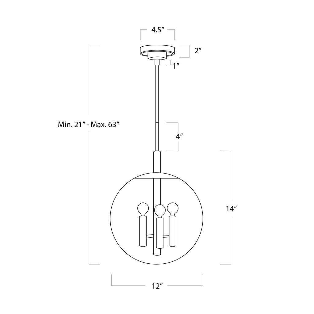 Cafe Pendant Small | Natural Brass