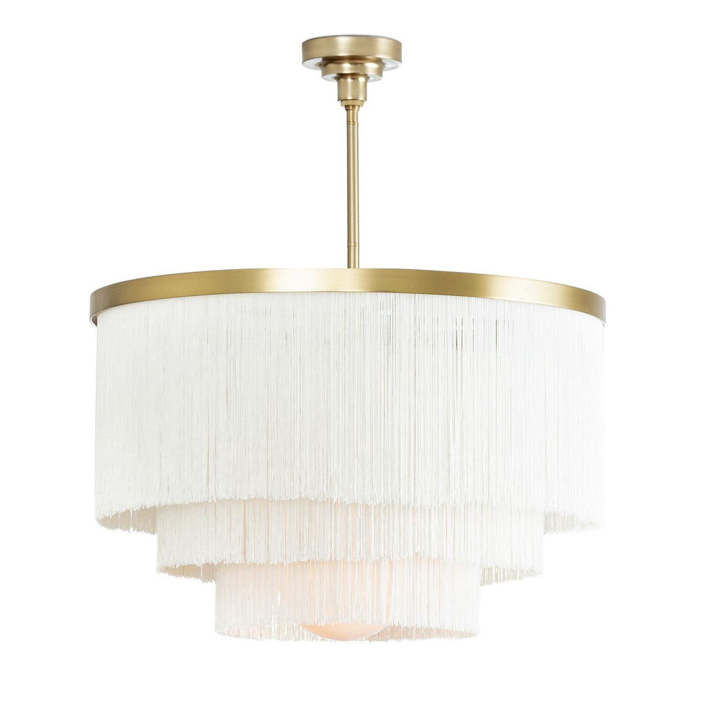Cabaret Fringe Chandelier | Ivory