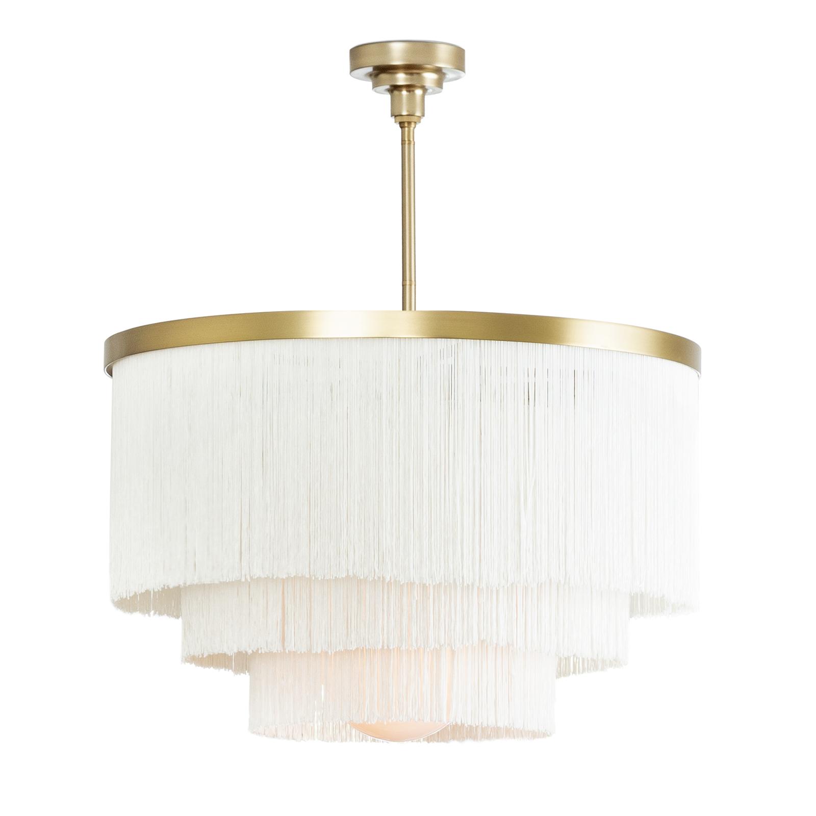 Cabaret Fringe Chandelier | Ivory