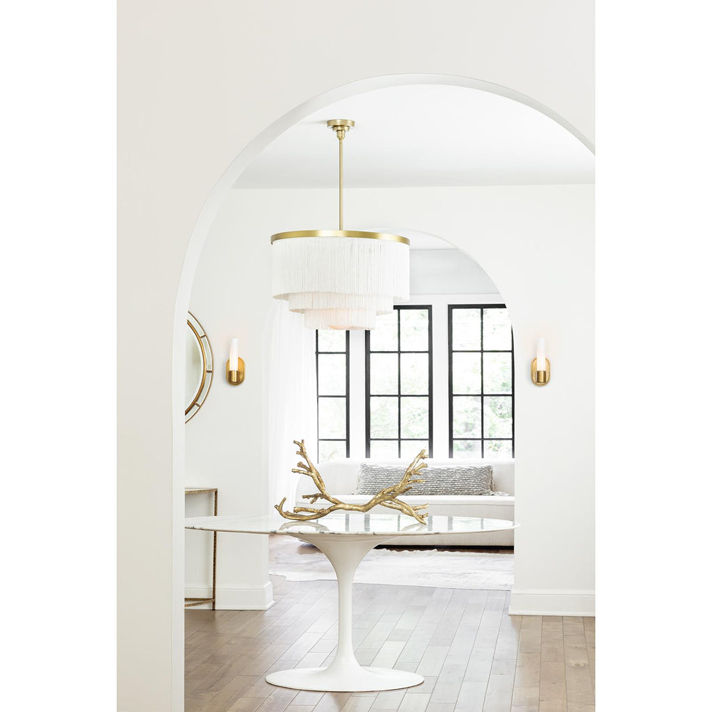 Cabaret Fringe Chandelier | Ivory