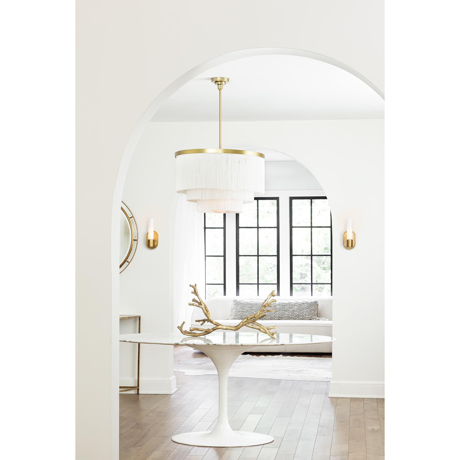 Cabaret Fringe Chandelier | Ivory