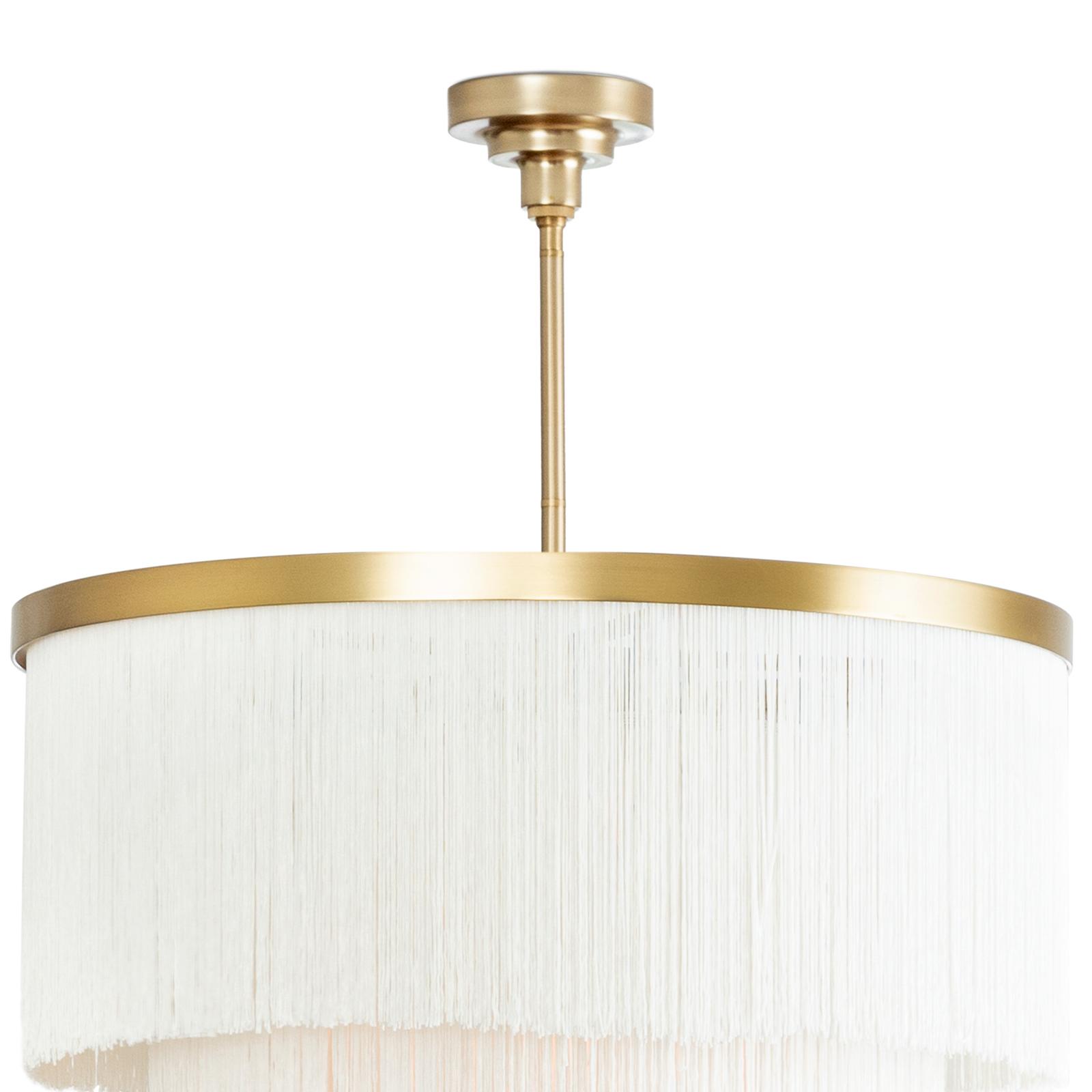 Cabaret Fringe Chandelier | Ivory