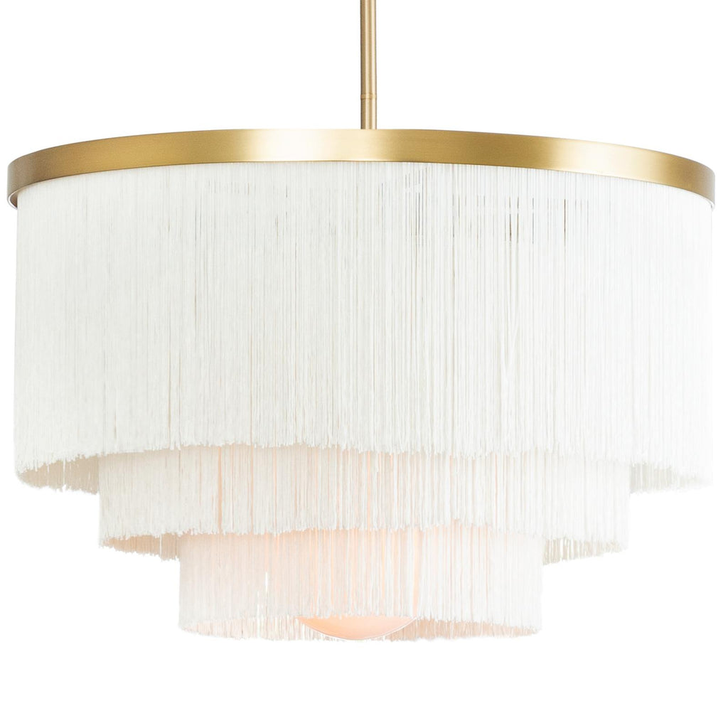 Cabaret Fringe Chandelier | Ivory
