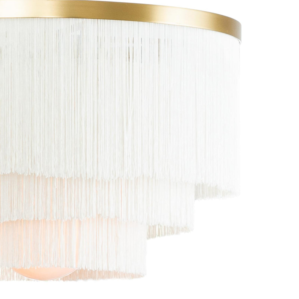 Cabaret Fringe Chandelier | Ivory