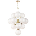 La Dame Chandelier | Swirl Glass Natural Brass