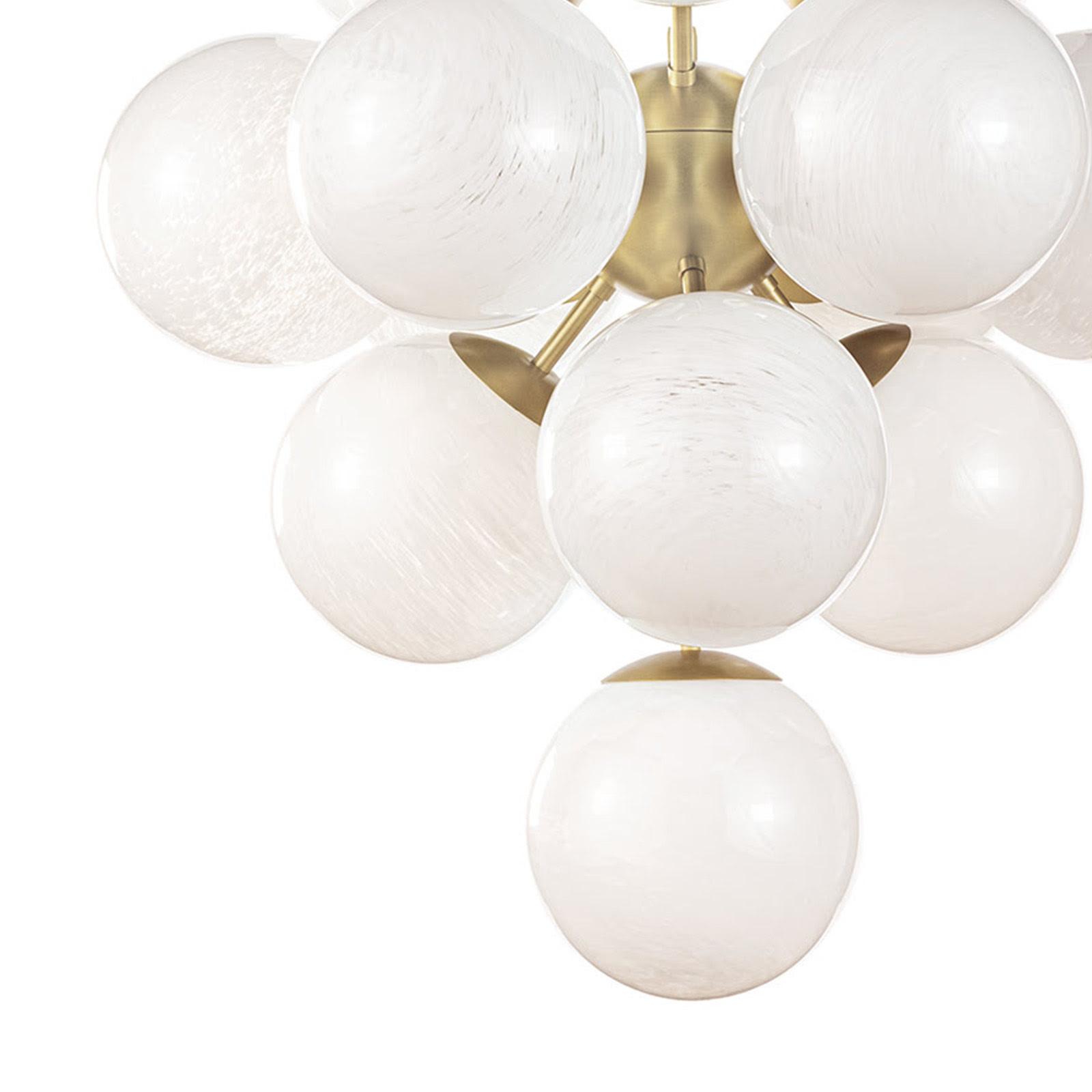 La Dame Chandelier | Swirl Glass Natural Brass