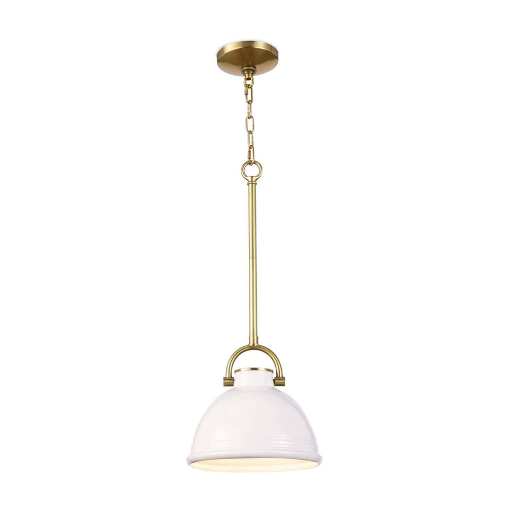 Eloise Ceramic Pendant Small | White