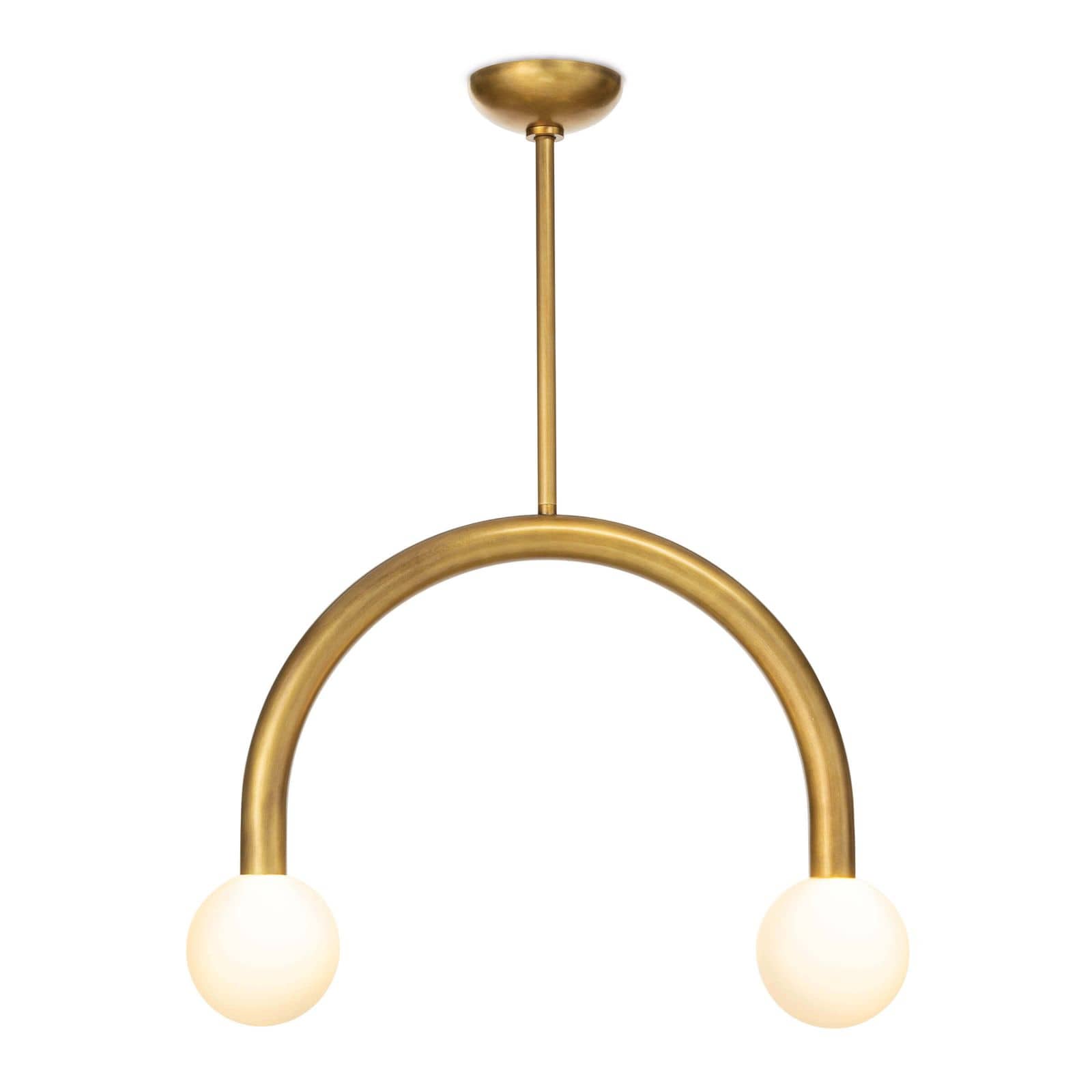 Happy Pendant Small | Natural Brass