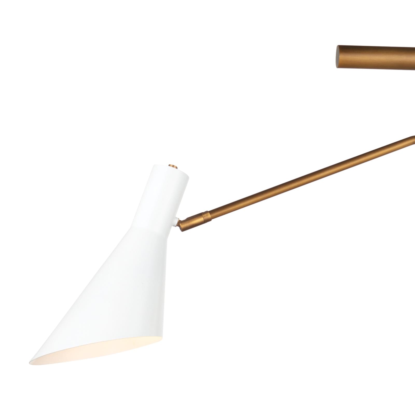 Spyder Chandelier | White and Natural Brass