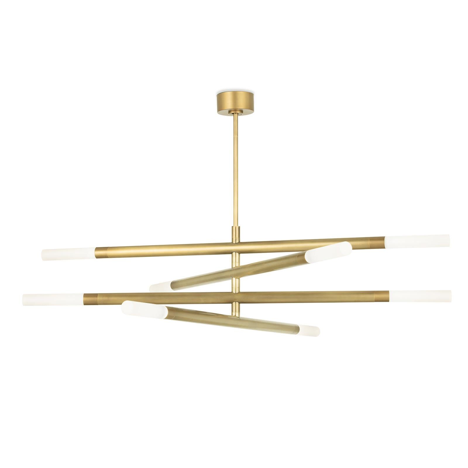Wick Chandelier | Natural Brass