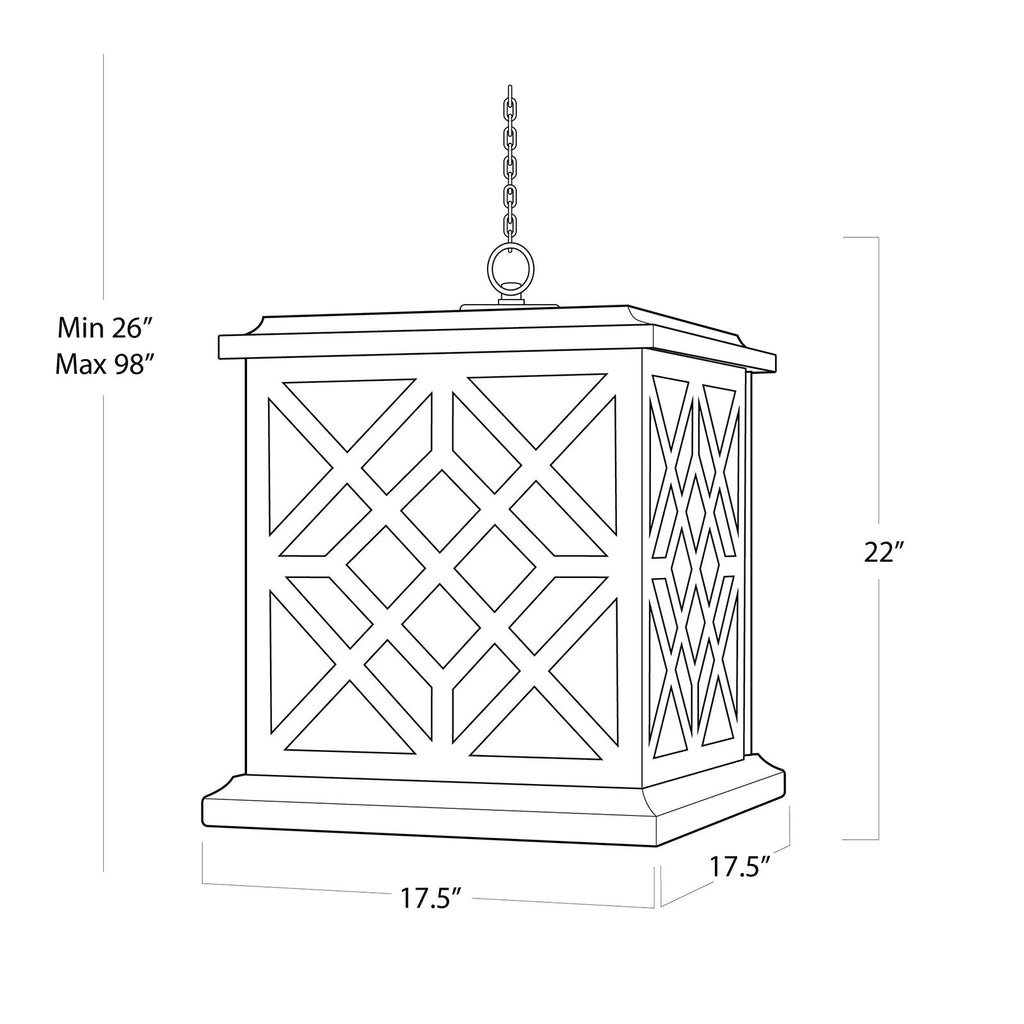 Chatham Wood Lantern | White