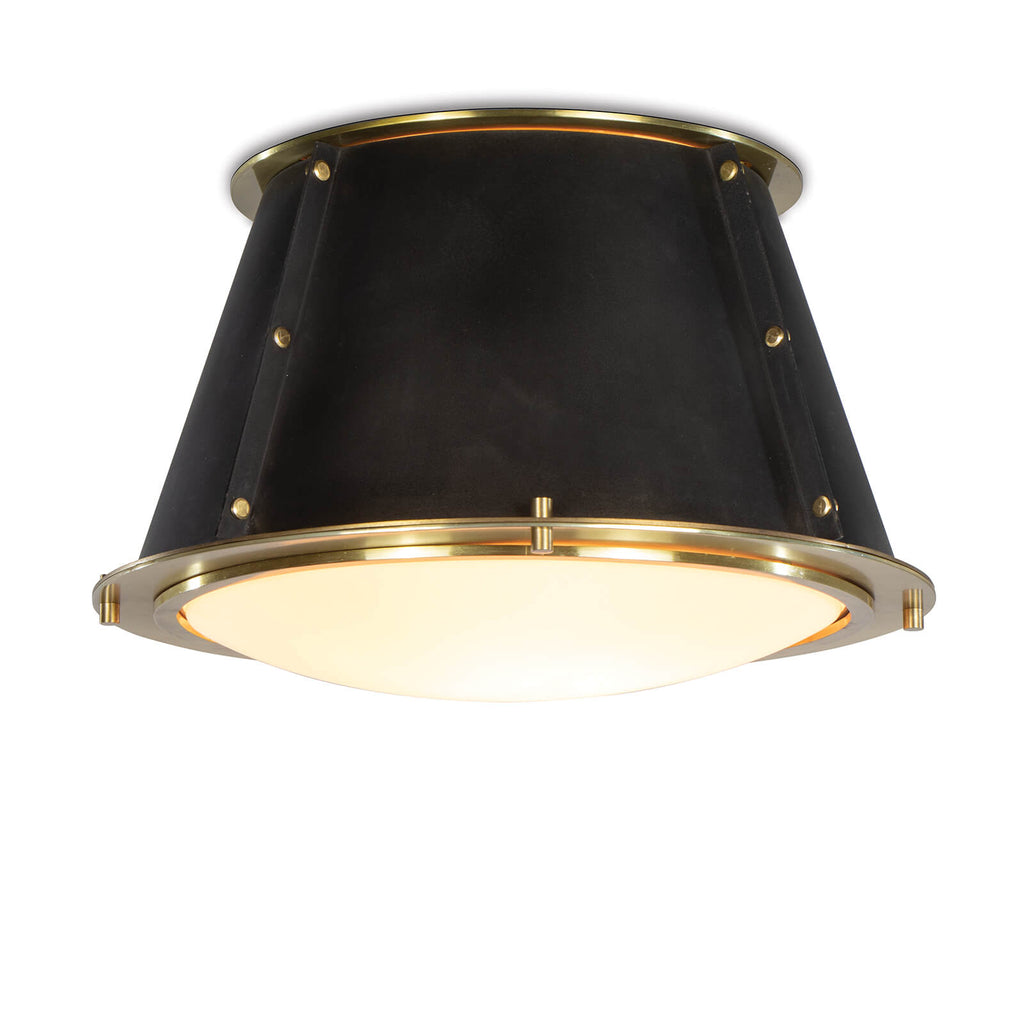French Maid Flush Mount | Blackened Brass and Natural Brass