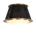 French Maid Flush Mount | Blackened Brass and Natural Brass