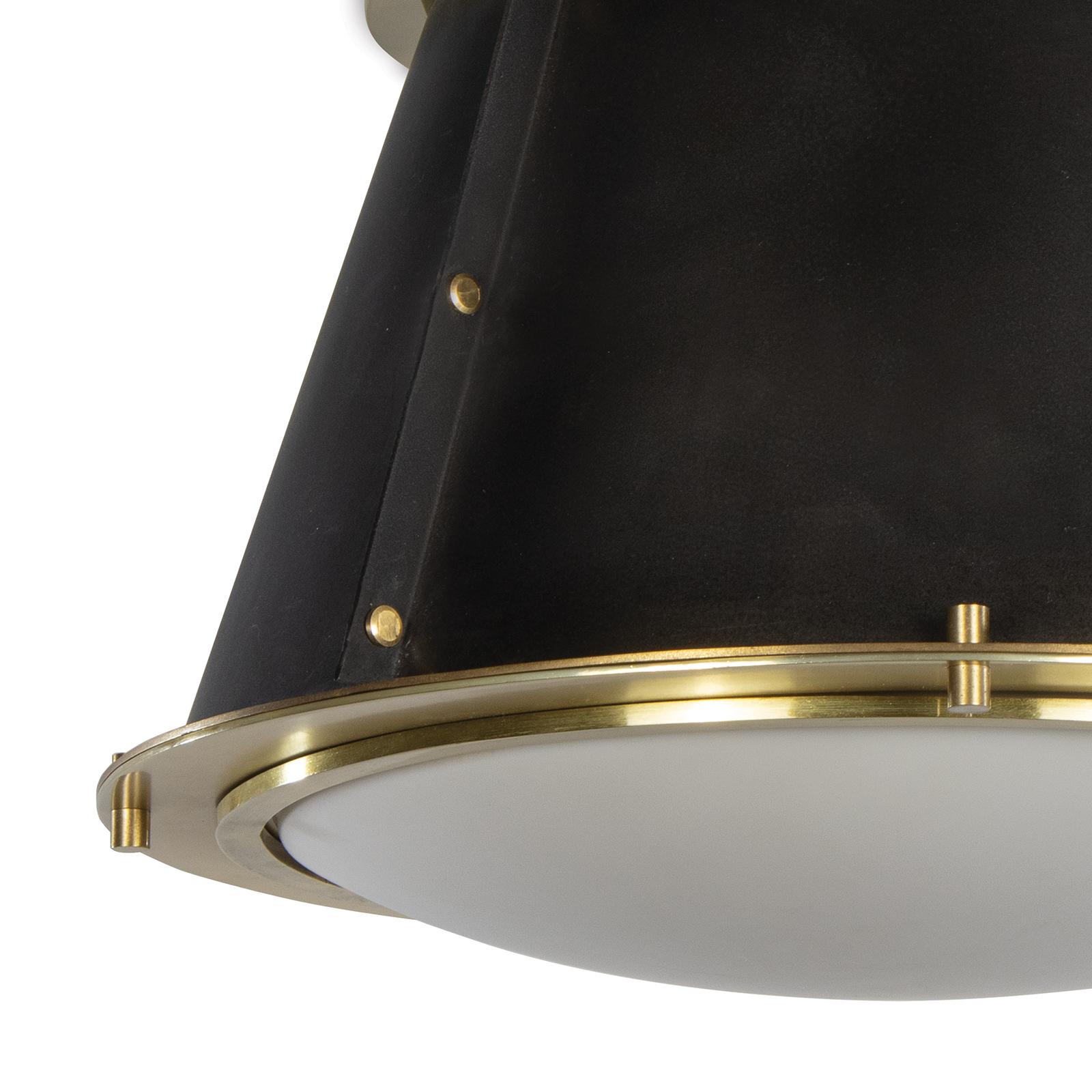 French Maid Flush Mount | Blackened Brass and Natural Brass