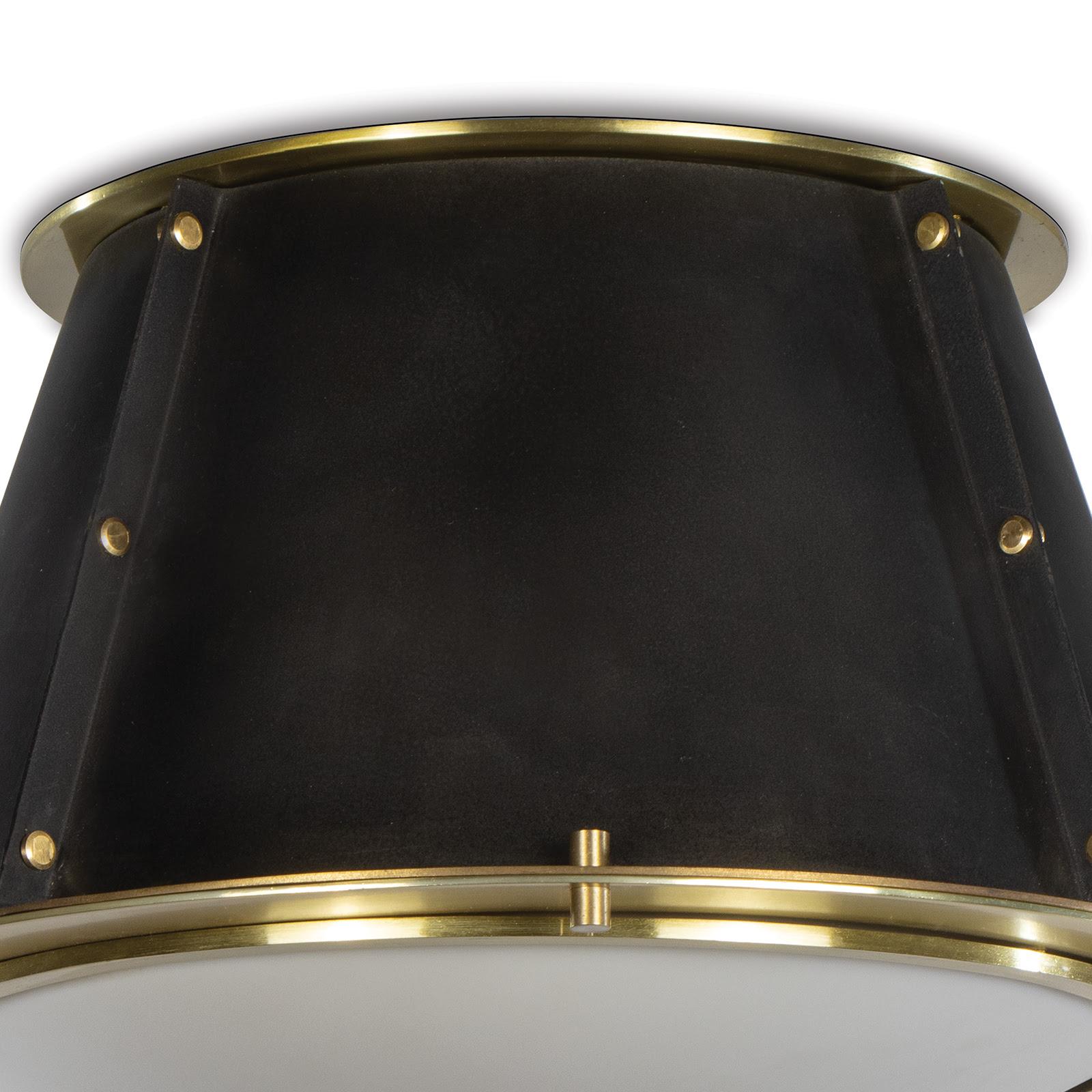 French Maid Flush Mount | Blackened Brass and Natural Brass