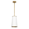 Hattie Pendant | White and Natural Brass